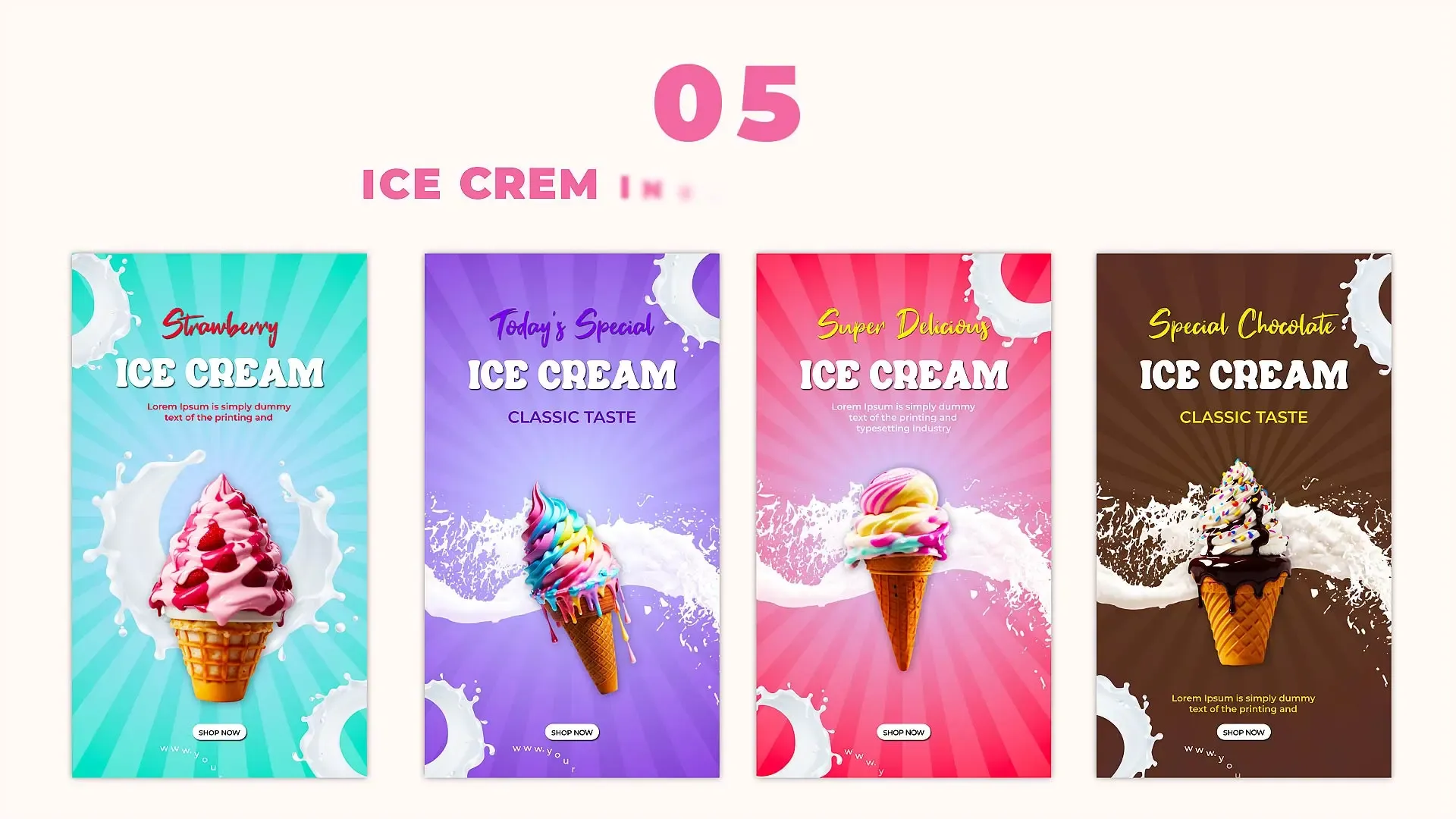 Ice Cream Softy Instagram Story
